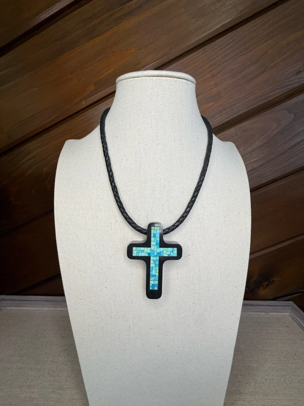 Jay King DTR black onyx turquoise cross - Picture 1 of 10